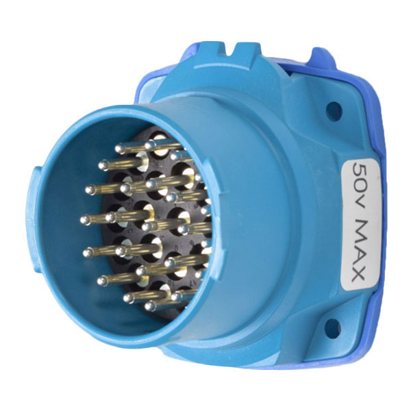 63-B8002 - DSN24c INLET POLY BLUE SIZE 2 IP 66/67 23P+G 2A/7.5A 480 VAC/130 VDC 50/60 Hz